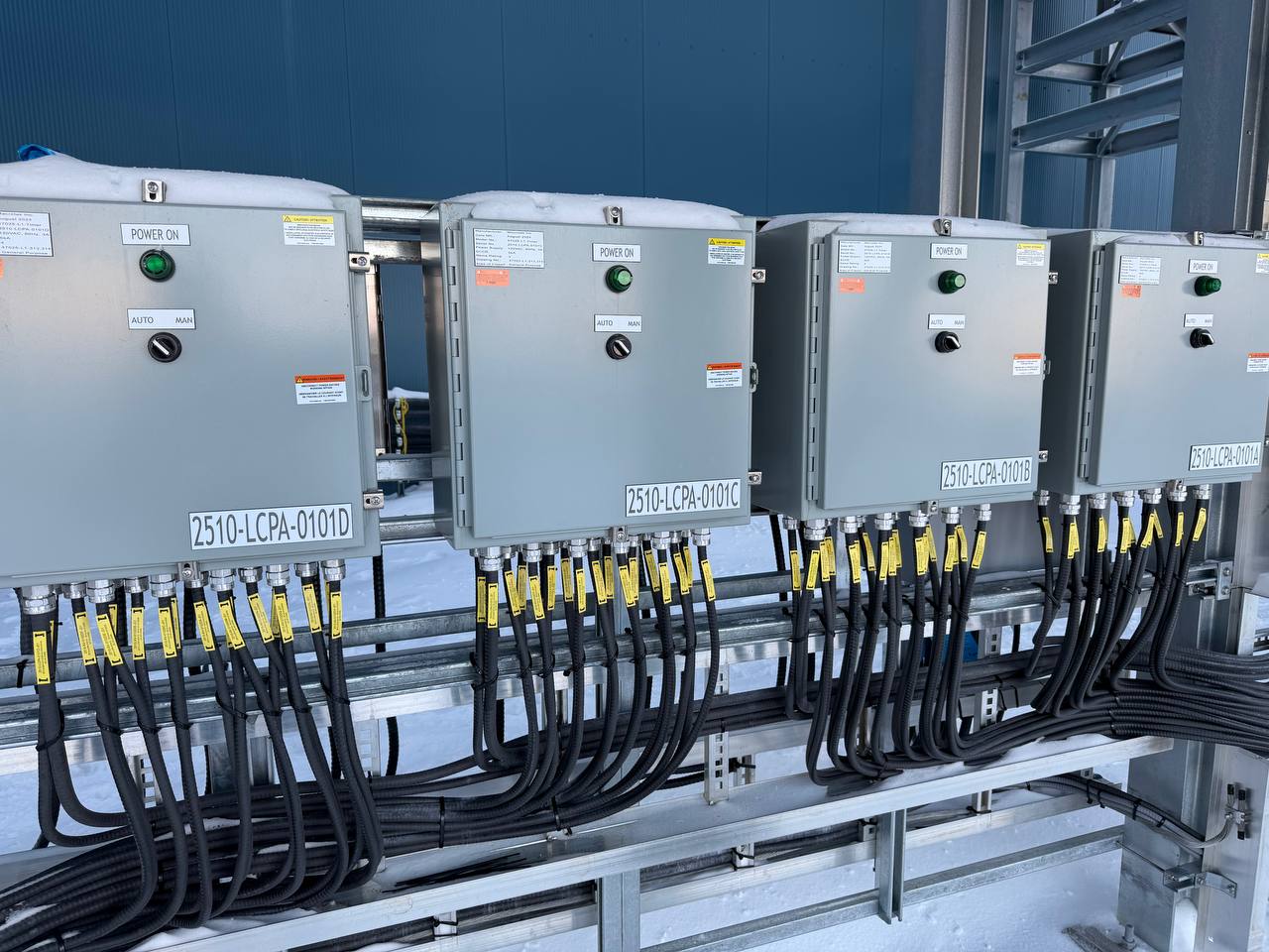 Outdoor control panels neatly installed by Provolta